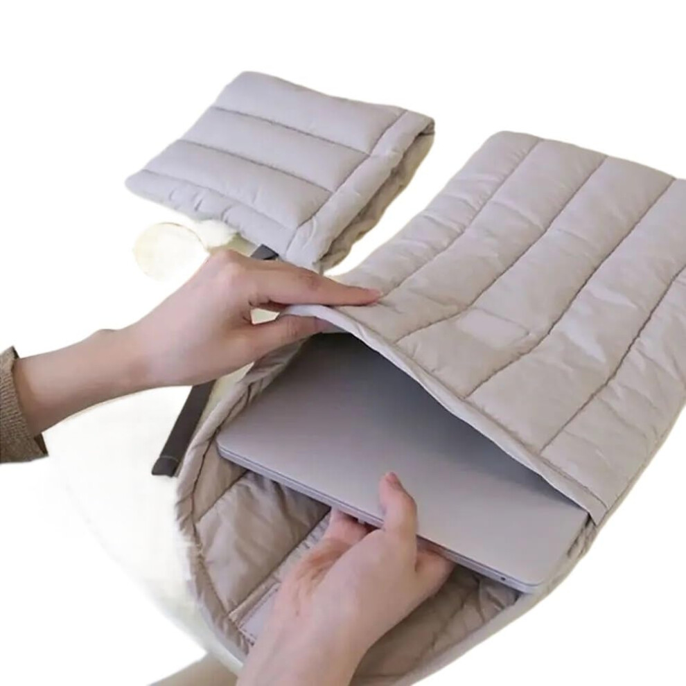Soft Laptop Bag, Waterrepellent, 11/13/15 Inches, Shockproof, Embroidered, Cotton, Suitable For All Computer Models (, 15.6Â16 Inches). Gray 9412369603456