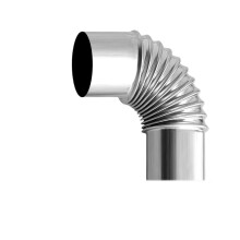 1 Piece 60/75 mm Stainless Steel 90 Degree Elbow Chimney Liner Bend 90 Multi Flue Stove Pipe for Outdoor Camping (7.5 cm) 7.5cm