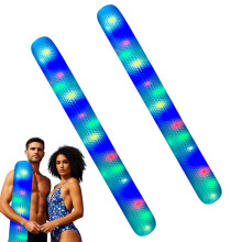 Pool Inflatable Poles, Block Pool Swimming Noodles 2 x Inflatable Sticks with Light
