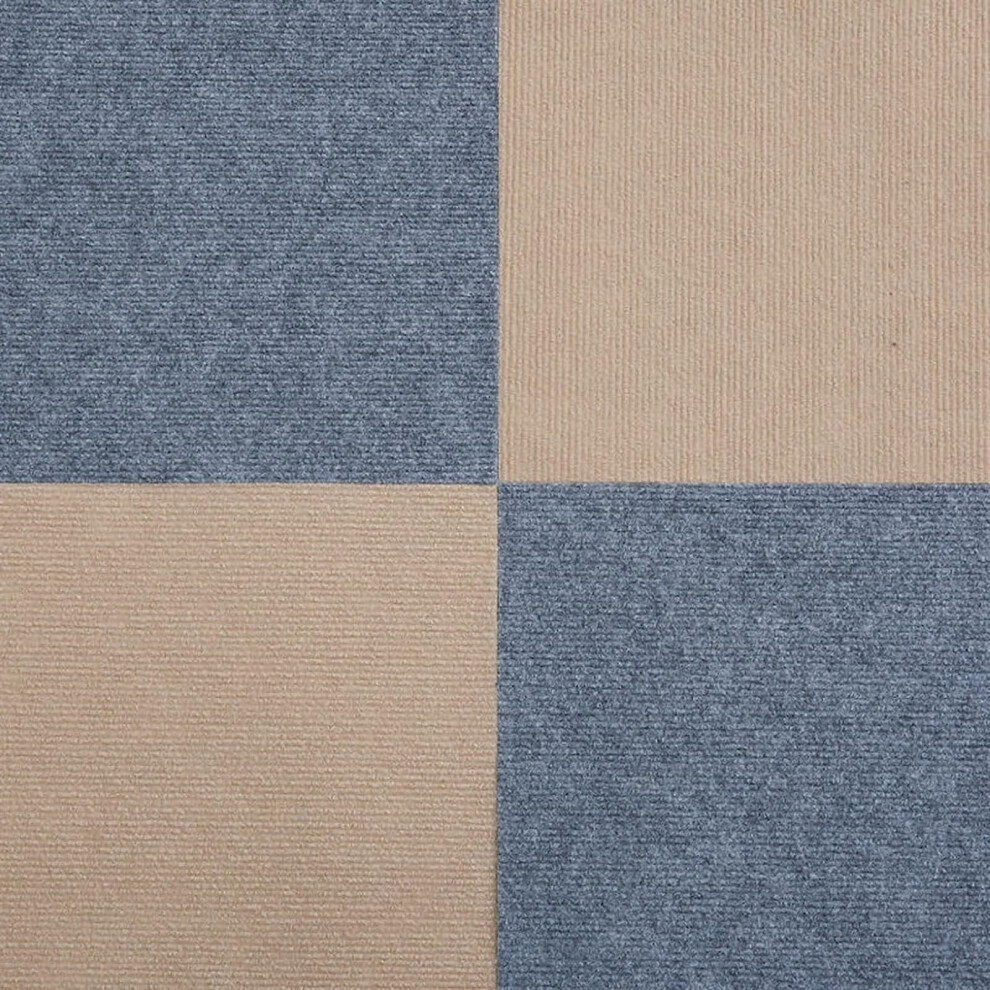 Selfadhesive Carpet Tiles, 8 Pieces, 30.5X30.5cm, Nonslip, For Home (Beige Light Beige Dark Coffee) 9189345747236