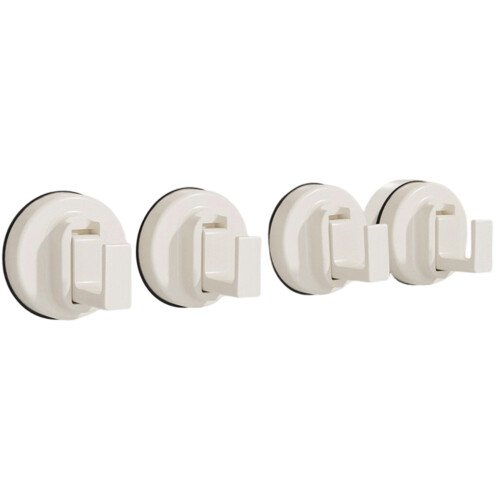Practical Suction Door Hook For Towels Clothes Bathroom-White 4