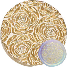 Texture Sealing Wax Stamp Head, Rose Pattern, Removable Brass Seal Stamp Head For Wedding Invitation Accessories
