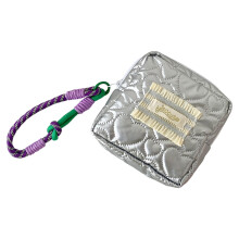 Compact reis-sanitair tasje, metallic vierkant cosmetische-Paars