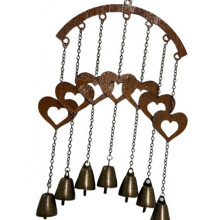 Lucky Heart Hanging Metal Heart Decoration Unique Five-love b