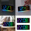 Modern Color Changing Lighting Clock With Time Date-white shell 3