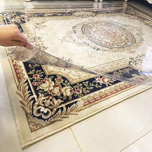 Clear Plastic Vinyl Carpet Protector 1mm Thick, Durable, 100x450cm