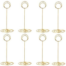 Soporte para números de mesa con base estable y diseño elegante, superficie brillante, color plateado, soportes altos y verticales para bodas,