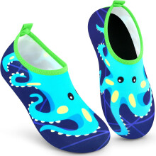 Flexible Kids Water Shoes, Barefoot Aqua Socks Lightweight Quick Dry Swim Beach Footwear for Outdoor Sports, Breathable Non Slip Design with Protectiv