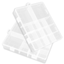 Opbergdoos met afneembare tussenschotten, transparant materiaal, duurzame plastic organizer, gemakkelijk toegankelijke verstelbare verdeler,