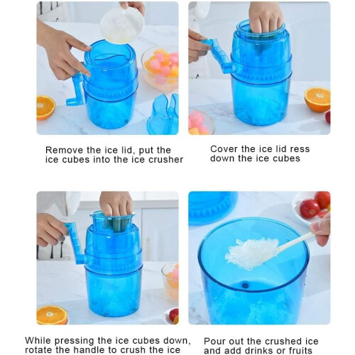 Mini Ice Crusher Manual Ice Scraper for Ice Bowls Suitable for Making Summer Ice 1