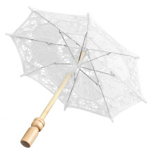 Accessoires photo romantiques pour la mariée, accessoire décoratif avec baldaquin en dentelle et poignée en bois pour les événements de mariage,