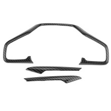 Embellecedor interior estilo fibra de carbono para Honda Civic 10.º 2016-2018, adhesivo decorativo para salpicadero de material plástico ABS