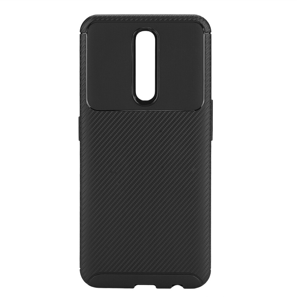 Carbon Fiber Design Case For Oppo F11, Shock Absorption Tpu Soft Phone Cover With Brushed Texture Fingerprint Resistant Anti Slippery Protection For W 9486358077115