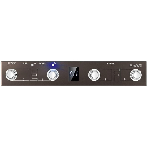 Wireless MIDI Controller for Chocolate Plus, 4Button MIDI Footswitch Controller, Portable MIDI Foot Control Pedal, Rechargeable (Brown) 1