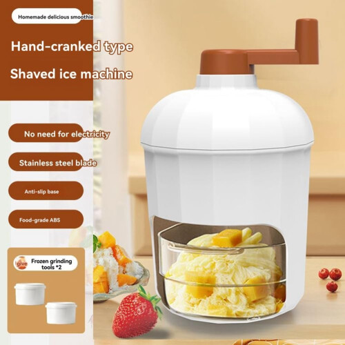 Hand Crank Ice Maker for Home Use, Manual Ice Maker, Ice Crusher, Summer Use, Smoothie Maker 2