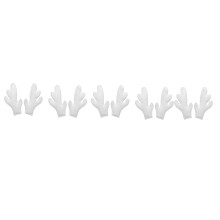 10Pcs Plush Embossing Antler Hair Clip Craft Accessories-White