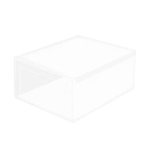 Shoe Storage Box Clear Stackable Shoe Organizer Bins with Lid Drawer Type Front Opening Shoe Holder Container for Home Closet Organization Stackable S