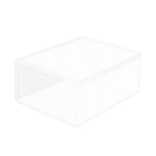 Shoe Storage Box Clear Stackable Shoe Organizer Bins with Lid Drawer Type Front Opening Shoe Holder Container for Home Closet Organization Stackable S