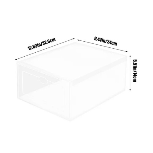 Shoe Storage Box Clear Stackable Shoe Organizer Bins with Lid Drawer Type Front Opening Shoe Holder Container for Home Closet Organization Stackable S 1