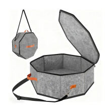 Spacious Foldable Travel Hat Organizers For Women-Light Grey
