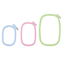 Pack of 3 Reusable ABS Embroidery Hoop Colorful Craft Supplies