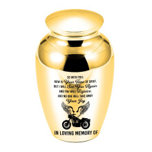 Memorials Urns with Angel Wing Print Cremation Urn Loss-gold