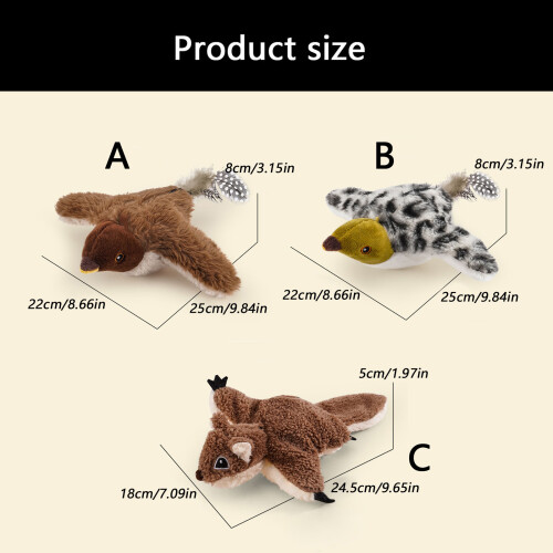 Realistic Bird Simulation Cats Toy Electric Automatic for-bat 2