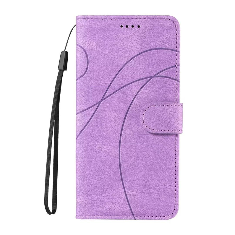 Iphone 13 Flip Flower Leather Case With Magnetic Card Slot In Purple 9412369610461