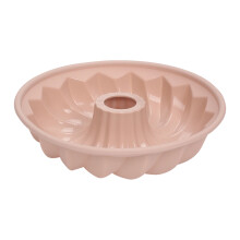 Reusable Silicone Bundts Cake Pan Fluted Tube Baking-Pink large