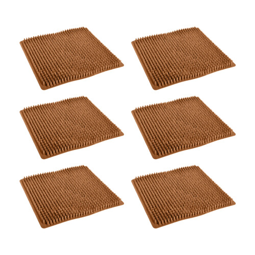 Eggs Laying Pad 6pcs Plastic Chicken Nesting Mats-brown