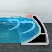 Water Dam for Shower, Water Bag, Silicone Barrier, Dry Wet Separation 3m/118.1in