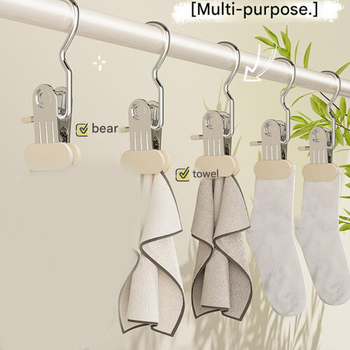 Rotating Nonrust Steel Clothes Pins Enhancing Spring-White 1