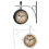 Creative Double Side Wall Clock Hanging Wall Clocks Home-White 2
