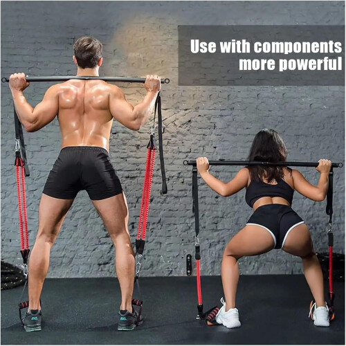 Lat Pull Bar Pilates Bar Training LAT Pull Down Bar Cable Machine Attachment Bar for Full Shaping Gym Shoulder (1) 2