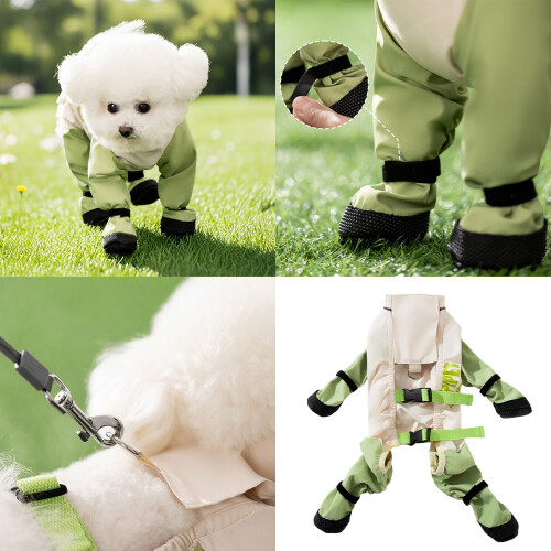 Waterproof Rain-Proof Mud-Proof Leggings for Small-Green M 2