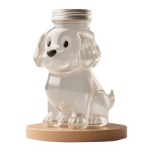 Grillige glazen snackbus met hondenthema,-Kleine Golden Retriev