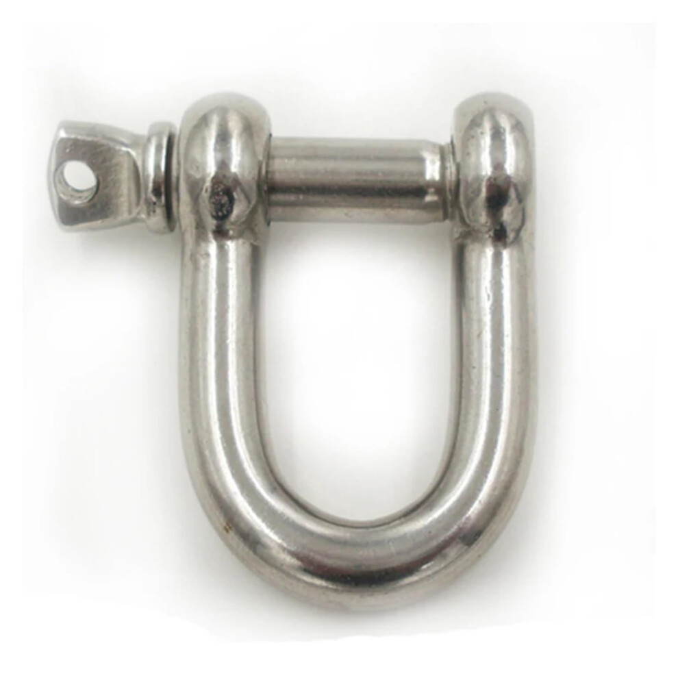 M4 M5 M6 304 Stainless Steel D Type Shackle U Type Steel Buckle Chain Buckle Marine Rigging Max Load 220Kg 11Mm 9189345748479