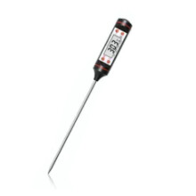 Digitales Sofortmessthermometer für die Küche, Edelstahlsonde, LCD-Display, benutzerfreundliches und leicht zu reinigendes Temperaturmessgerät