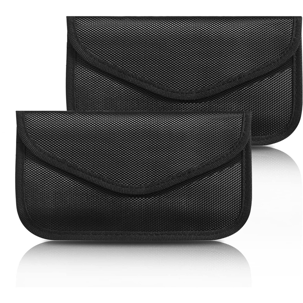 Privacy Protection Faraday Bag, Signal Blocking For Car Key Fob, Anti-Hacking Durable Oxford Cloth Universal Fit (2 Pieces) 9437117071929