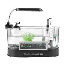 Fish Tank Radiance, mehrfarbige LED-Aquarienleuchte mit Timer, Klemmleuchte für Nano-Aquarien (Schwarz)