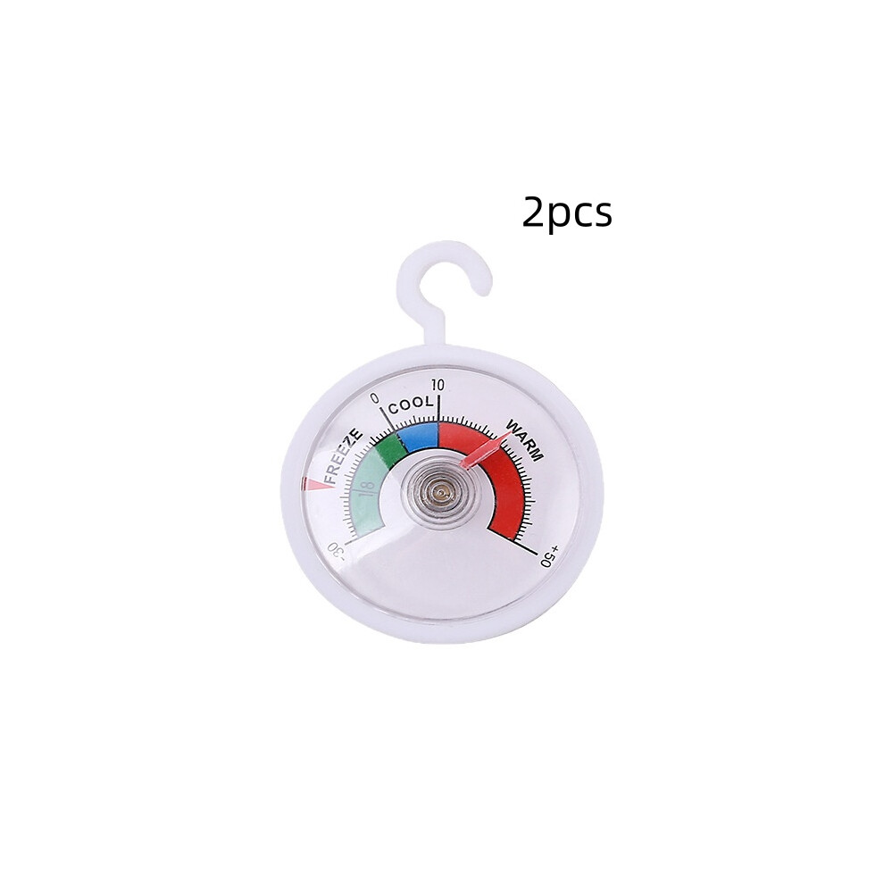 Blue/Green 2 Pcs Fridge Thermometer, Dial Refrigerator Thermometer With Coloured Zones For Easy Reading, Fridge Freezer Thermometer For Accurate Temperature Moni
