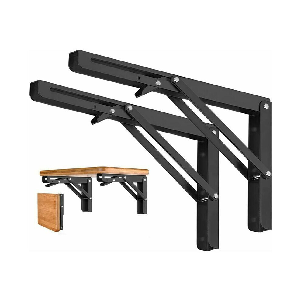 Heavy Duty Shelf Brackets For Foldable Workbenches, Folding Shelf Brackets With Robust And Durable Build, Wall Mounted Bracket For Space Saving Applic 9437117072261
