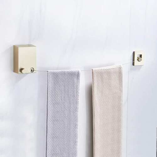 Wall Mounted Retractable Clothesline, Multi Application Drying Line With Space Saving And Strong Capacity 2