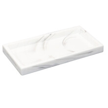 Wasserdichter Kosmetik-Organizer, Marmor-Badezimmerablage für Kosmetikartikel und Toilettenartikel (rechteckig)