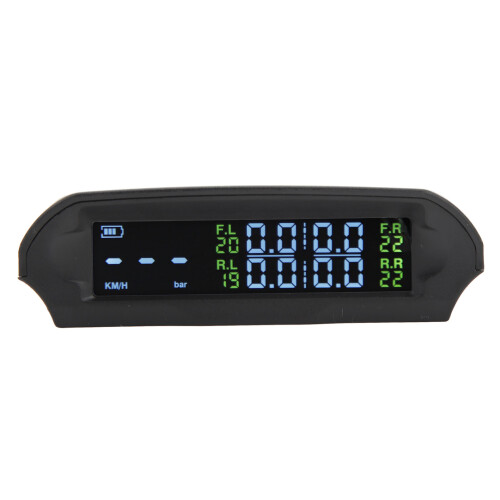 Ασύρματη οθόνη πίεσης ελαστικών TPMS με ηλιακή ενέργεια, οθόνη LCD με συναγερμό 1