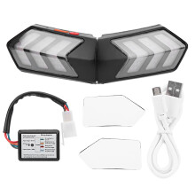 Draadloze LED-remlichten voor motorhelmen met waterdichte behuizing, 4-in-1 slimme LED-achterlichten voor helmen (4 richtingaanwijzers,