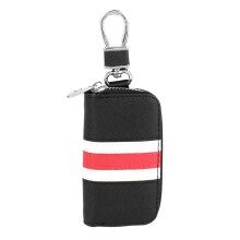 Portachiavi in pelle di alta qualità con gancio, custodia universale per chiave auto, chiusura a cerniera antipolvere, leggero e resistente,