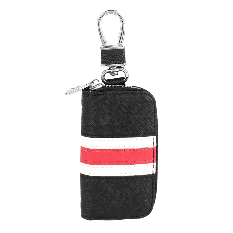 Premium Leather Keychain Holder W/ Hook Universal Car Key Fob Case Dust Proof Zipper Closure Lightweight & Durable Anti Scratch Versatile Key Wallet 9139052951020