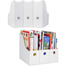 Tijdschriftenhouder voor thuis en op kantoor, gemakkelijk toegankelijk, intuïtief ontwerp voor veelzijdige styling (2 stuks)