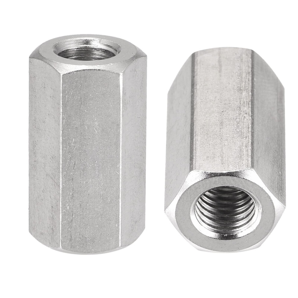 M8 X 1.25 X 25Mm Hex Coupling Nuts 304 Stainless Steel 2 Pack 9426802080735
